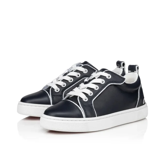 Funnyto – Zapatillas – Piel de becerro – Azul marino – Niños Funnyto – Zapatillas – Piel de becerro – Azul marino – Niños