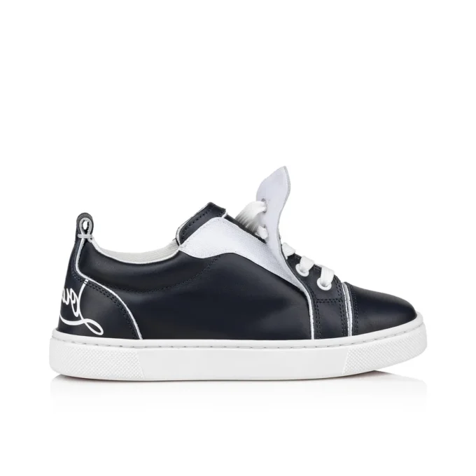 Funnyto – Zapatillas – Piel de becerro – Azul marino – Niños Funnyto – Zapatillas – Piel de becerro – Azul marino – Niños