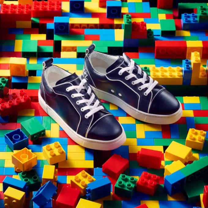 Funnyto – Zapatillas – Piel de becerro – Azul marino – Niños Funnyto – Zapatillas – Piel de becerro – Azul marino – Niños