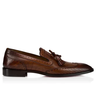 Grave Moc – Mocasines – Piel de becerro patinada – Havane – Hombre