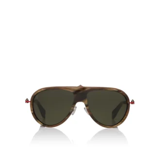 Greggo Lb0004 – Gafas de sol – Metal – Cuerno marrón