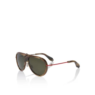 Greggo Lb0004 – Gafas de sol – Metal – Cuerno marrón