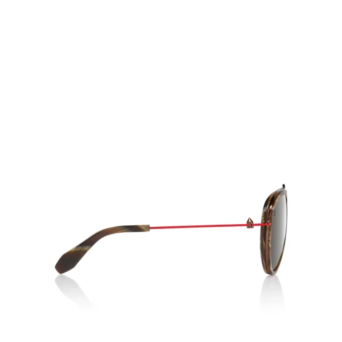 Greggo Lb0004 – Gafas de sol – Metal – Cuerno marrón Greggo Lb0004 – Gafas de sol – Metal – Cuerno marrón