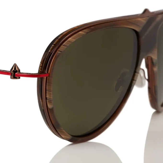 Greggo Lb0004 – Gafas de sol – Metal – Cuerno marrón Greggo Lb0004 – Gafas de sol – Metal – Cuerno marrón