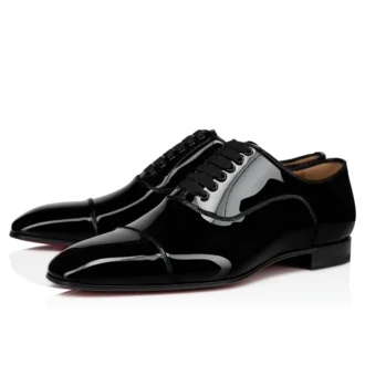 Greggo – Zapatos Oxford – Piel de becerro patinada – Negro – Hombre