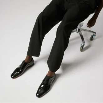 Greggo – Zapatos Oxford – Piel de becerro patinada – Negro – Hombre
