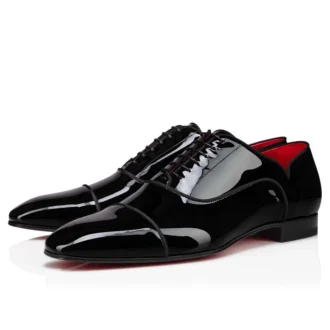 Greggy Chick – Zapatos con cordones – Piel de becerro charol – Negro – Hombre