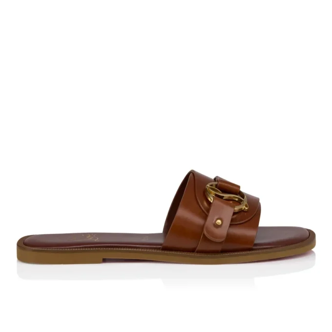 Her in Roma Mule – Mules – Piel de becerro – Carmín oscuro – Mujer