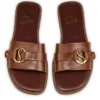 Her in Roma Mule – Mules – Piel de becerro – Carmín oscuro – Mujer