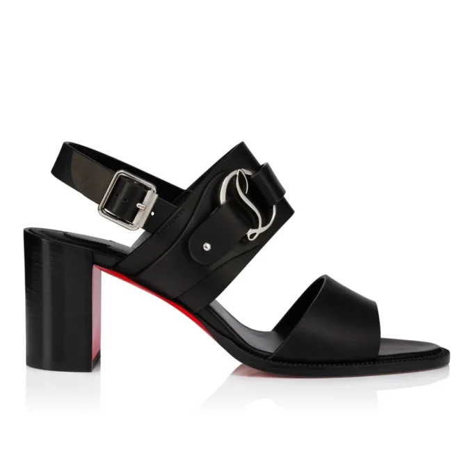 Her in Roma – Sandalias de 70 mm – Piel de becerro encerada – Negro – Mujer Her in Roma – Sandalias de 70 mm – Piel de becerro encerada – Negro – Mujer
