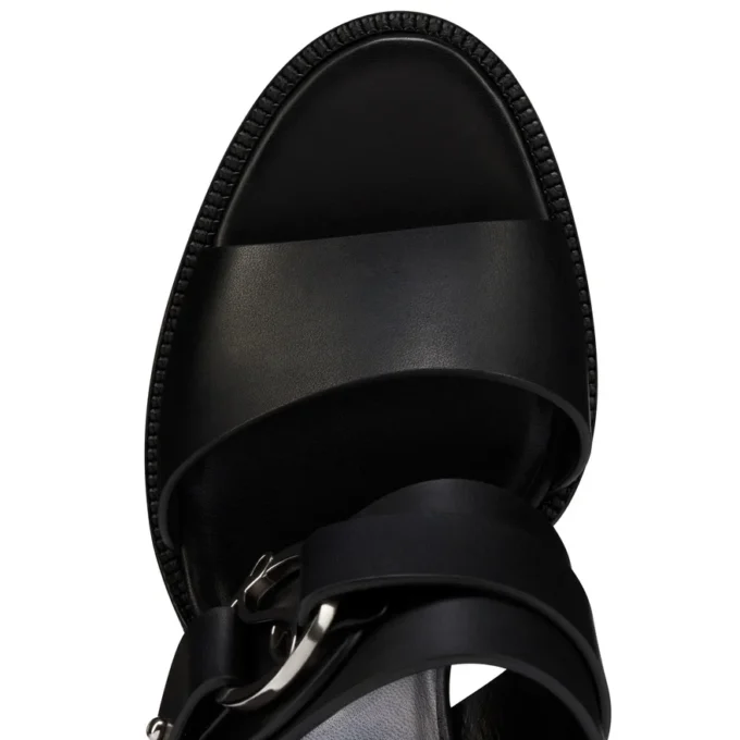 Her in Roma – Sandalias de 70 mm – Piel de becerro encerada – Negro – Mujer Her in Roma – Sandalias de 70 mm – Piel de becerro encerada – Negro – Mujer