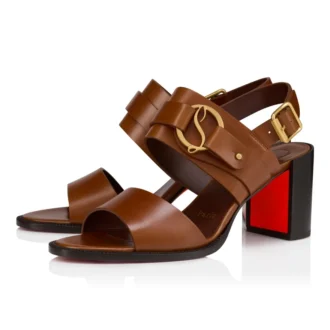 Her in Roma – Sandalias de 70 mm – Piel de becerro patinada – Carmín oscuro – Mujer