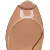 Hot Chick Alta – Zapatos de tacón de punta abierta de 120 mm – Piel de becerro charol – Color rosa pálido – Mujer Hot Chick Alta – Zapatos de tacón de punta abierta de 120 mm – Piel de becerro charol – Color rosa pálido – Mujer