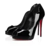 Hot Chick Alta – Zapatos de tacón de punta abierta de 120 mm – Piel de becerro charol – Negro – Mujer Hot Chick Alta – Zapatos de tacón de punta abierta de 120 mm – Piel de becerro charol – Negro – Mujer