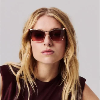 Hot Chick Lb0020 – Gafas de sol – Metal – Dorado ahumado