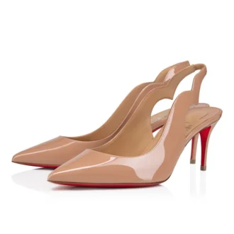 Hot Chick Sling – Zapatos de tacón con talón abierto de 70 mm – Piel de becerro charol – Color rosa pálido – Mujer Hot Chick Sling – Zapatos de tacón con talón abierto de 70 mm – Piel de becerro charol – Color rosa pálido – Mujer