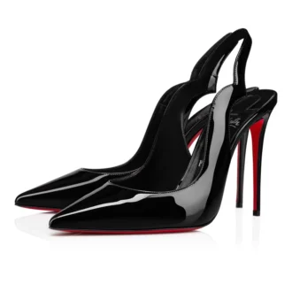 Hot Chick Sling – Zapatos de tacón con tiras traseras de 100 mm – Charol de becerro – Negro – Mujer Hot Chick Sling – Zapatos de tacón con tiras traseras de 100 mm – Charol de becerro – Negro – Mujer