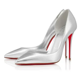 Iriza – Zapatos de tacón de 100 mm – Cuero napa laminado – Plata – Mujer Iriza – Zapatos de tacón de 100 mm – Cuero napa laminado – Plata – Mujer