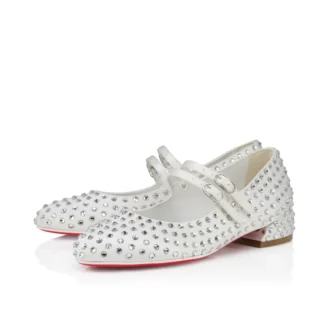 Jane Fille Strass Boum – Bailarinas – Crepé satinado y strass – Marfil – Niños