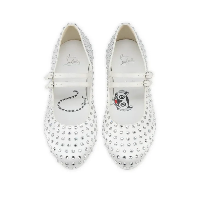 Jane Fille Strass Boum – Bailarinas – Crepé satinado y strass – Marfil – Niños