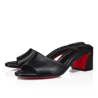 Jane Mule – Mules de 55 mm – Piel de cordero napa – Negro – Mujer