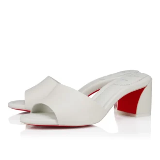 Jane Mule – Mules de 55 mm – Piel napa – Bianco – Mujer