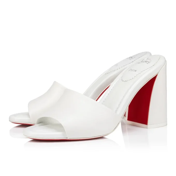 Jane Mule – Mules de 85 mm – Piel de cordero napa – Bianco – Mujer Jane Mule – Mules de 85 mm – Piel de cordero napa – Bianco – Mujer