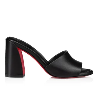 Jane Mule – Mules de 85 mm – Piel de cordero napa – Negro – Mujer