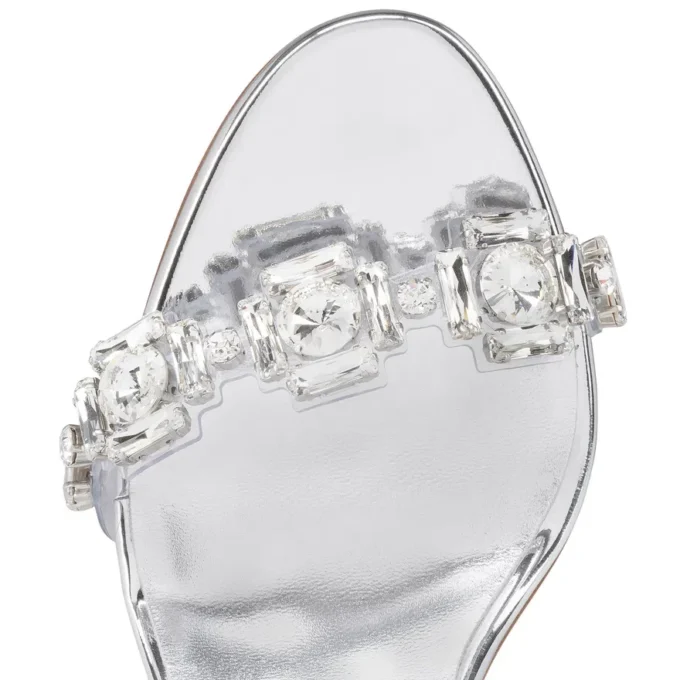 Just Jewel – Sandalias de 85 mm – TPU y piel de becerro laminada – Cristal – Mujer Just Jewel – Sandalias de 85 mm – TPU y piel de becerro laminada – Cristal – Mujer