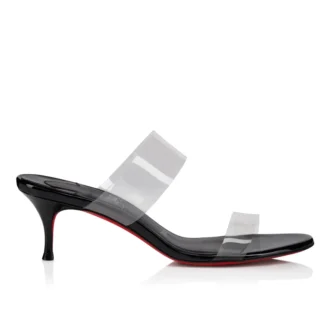 Just Nothing – Mules de 55 mm – TPU y piel de becerro charol – Negro – Mujer