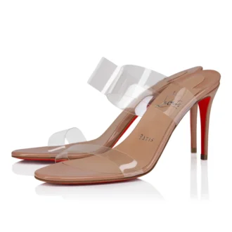 Just Nothing – Mules de 85 mm – Charol y TPU – Blush – Mujer