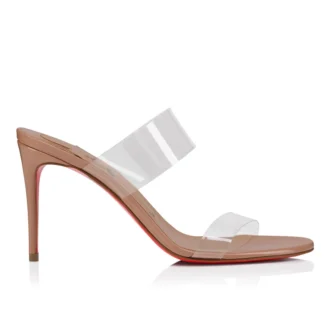 Just Nothing – Mules de 85 mm – Charol y TPU – Blush – Mujer