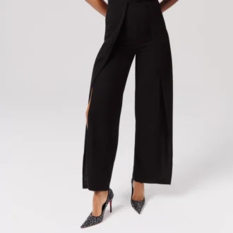 Kate Max Perla – Zapatos de tacón de 100 mm – Satén crepé, strass y perlas – Negro – Mujer