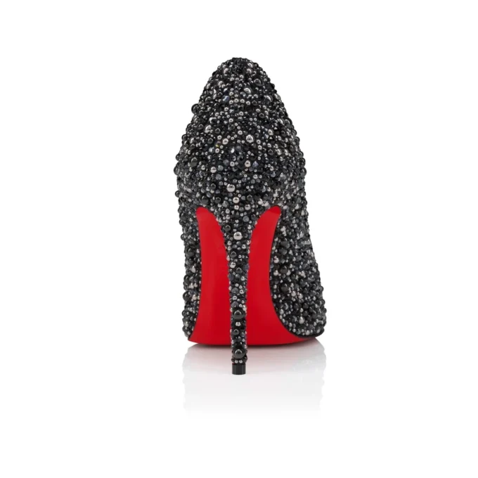 Kate Max Perla – Zapatos de tacón de 100 mm – Satén crepé, strass y perlas – Negro – Mujer Kate Max Perla – Zapatos de tacón de 100 mm – Satén crepé, strass y perlas – Negro – Mujer
