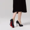 Lady Z Suola Strass – Zapatos de tacón de 120 mm – Satén crepé – Negro – Mujer Lady Z Suola Strass – Zapatos de tacón de 120 mm – Satén crepé – Negro – Mujer