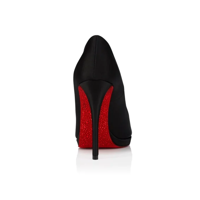 Lady Z Suola Strass – Zapatos de tacón de 120 mm – Satén crepé – Negro – Mujer Lady Z Suola Strass – Zapatos de tacón de 120 mm – Satén crepé – Negro – Mujer