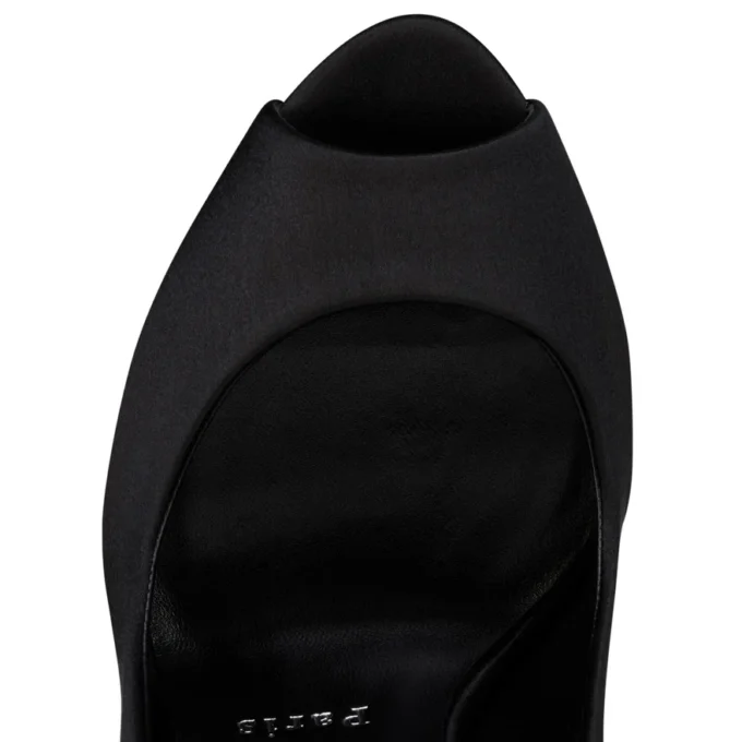 Lady Z Suola Strass – Zapatos de tacón de 120 mm – Satén crepé – Negro – Mujer Lady Z Suola Strass – Zapatos de tacón de 120 mm – Satén crepé – Negro – Mujer