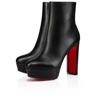 Loo Booty – Botas de 100 mm – Piel de becerro – Negro – Mujer