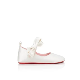 Lou Babe – Bailarinas – Crepé de satén – Bianco – Baby