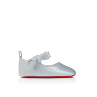 Lou Babe – Bailarinas – Satén crepé – Azul pastel – Bebé
