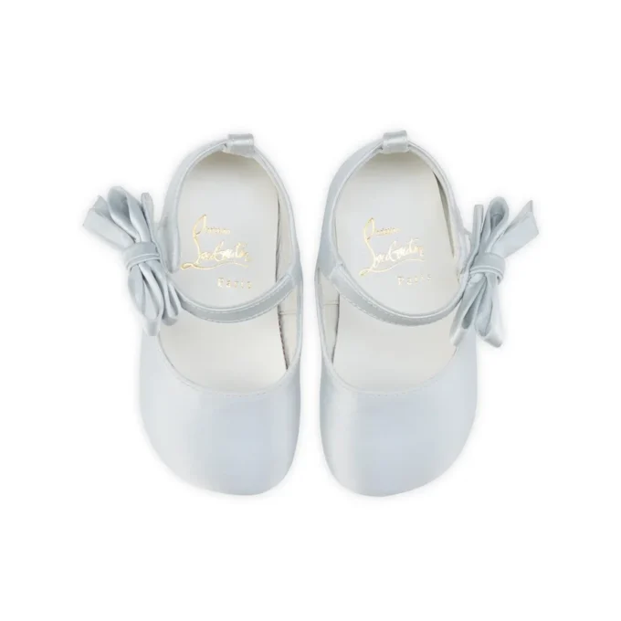 Lou Babe – Bailarinas – Satén crepé – Azul pastel – Bebé Lou Babe – Bailarinas – Satén crepé – Azul pastel – Bebé