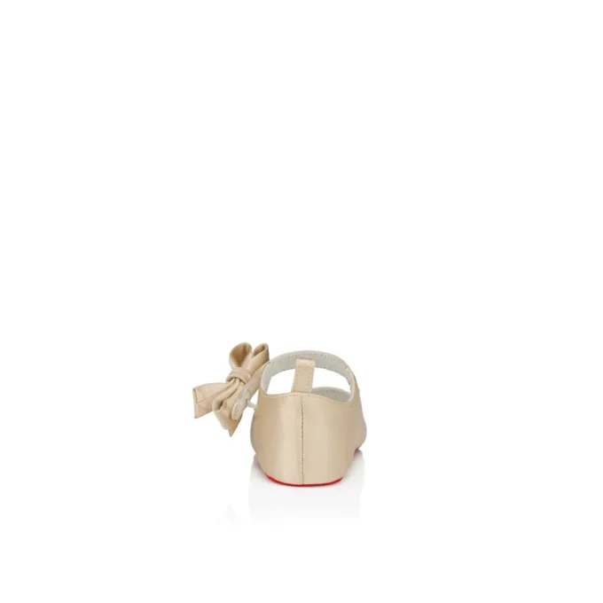 Lou Babe – Bailarinas – Satén crepé – Beige pastel – Bebé