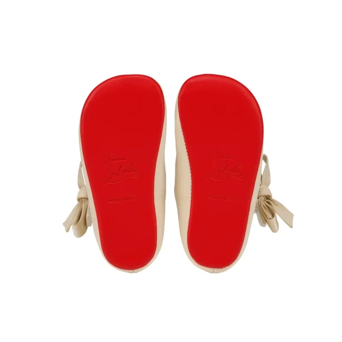 Lou Babe – Bailarinas – Satén crepé – Beige pastel – Bebé
