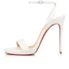 Loubi Queen – Sandalias de 120 mm – Piel de cordero napa – Bianco Loubi Queen – Sandalias de 120 mm – Piel de cordero napa – Bianco