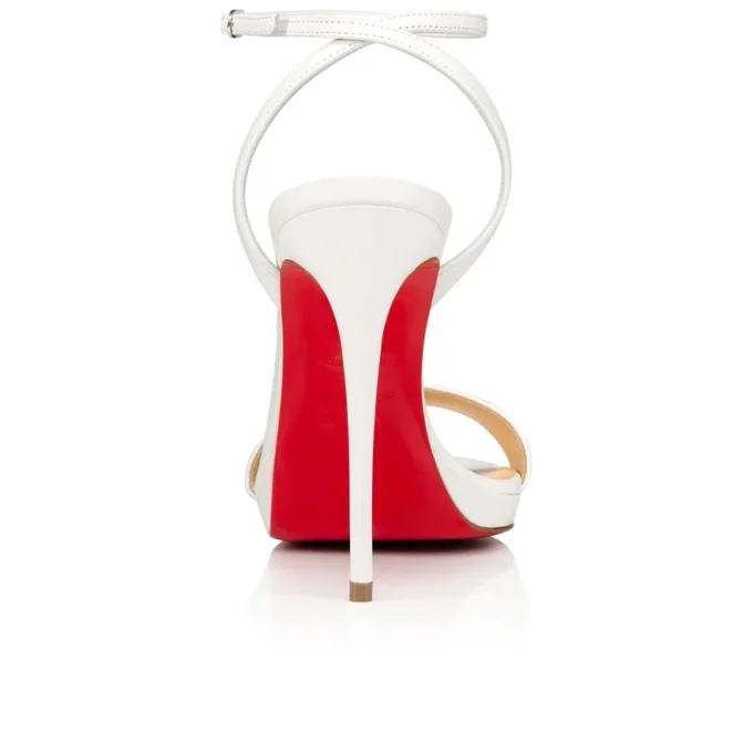 Loubi Queen – Sandalias de 120 mm – Piel de cordero napa – Bianco Loubi Queen – Sandalias de 120 mm – Piel de cordero napa – Bianco