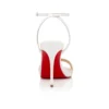 Loubi Queen – Sandalias de tiras de 100 mm – Piel napa – Bianco – Mujer