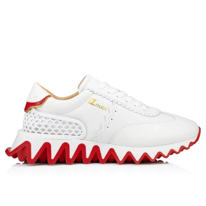 Loubishark – Zapatillas – Piel de becerro, neopreno y goma – Blanco – Hombre Loubishark – Zapatillas – Piel de becerro, neopreno y goma – Blanco – Hombre