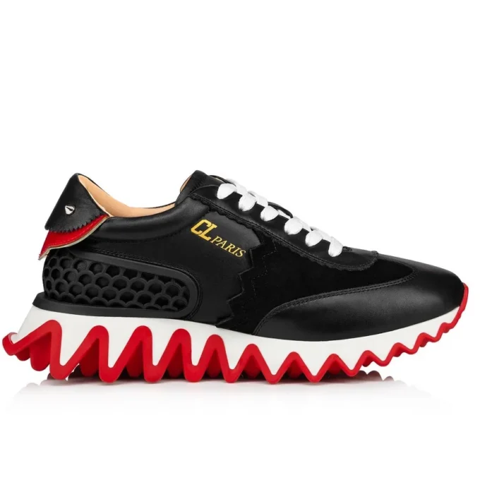 Loubishark – Zapatillas – Piel de becerro y ante de becerro – Negro – Mujer