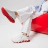 Loubishark – Zapatillas – Piel de becerro y neopreno – Bianco – Mujer