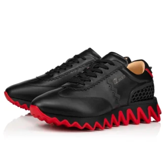 Loubishark – Zapatillas – Piel de becerro y neopreno – Negro – Hombre Loubishark – Zapatillas – Piel de becerro y neopreno – Negro – Hombre